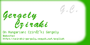 gergely cziraki business card